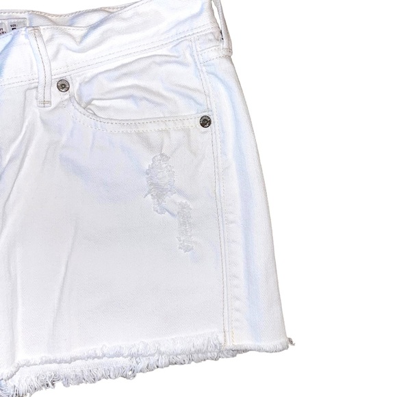 Hollister Distressed White Denim Mini Skirt - Picture 4 of 10